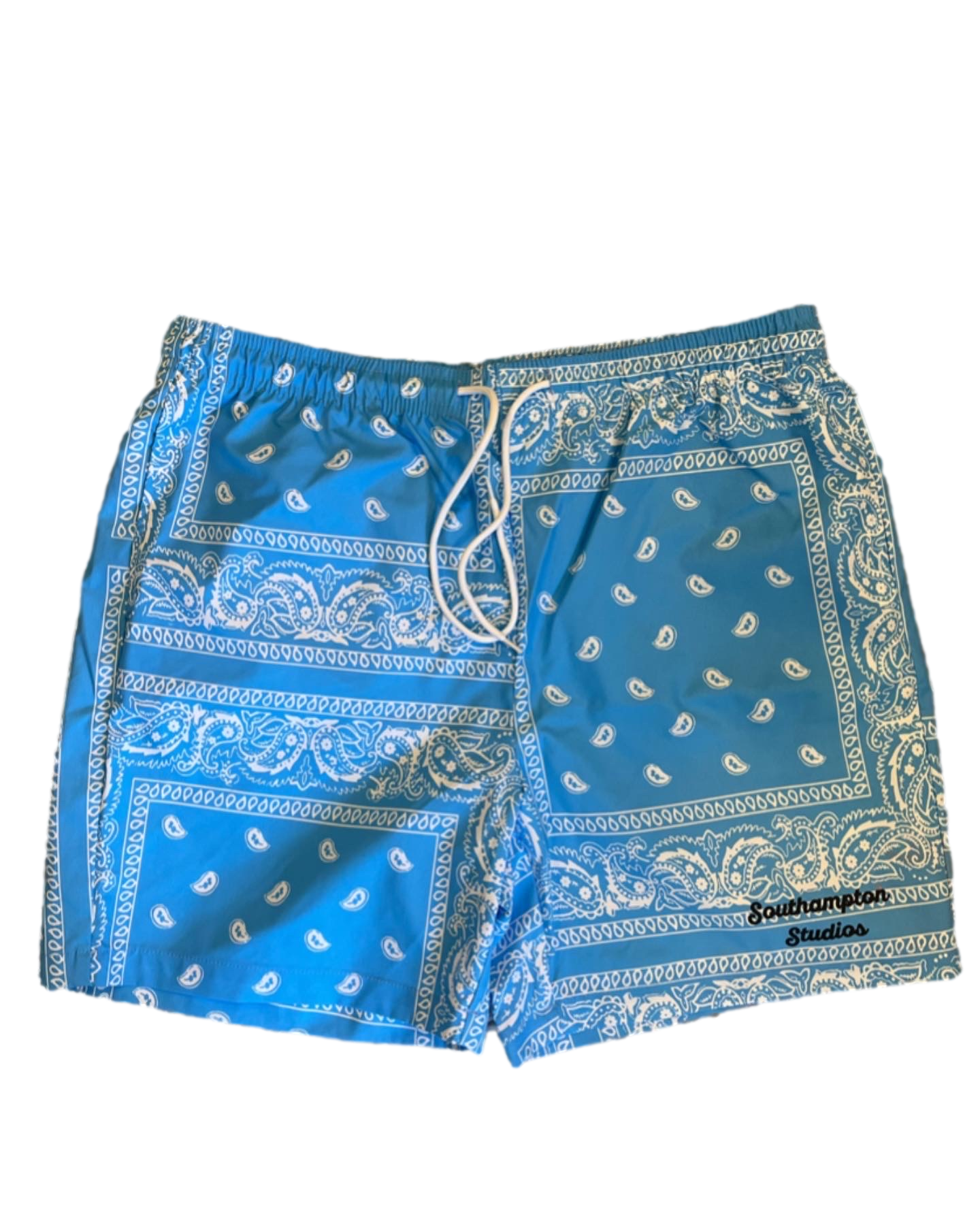 Paisley Board Shorts - Sky Blue