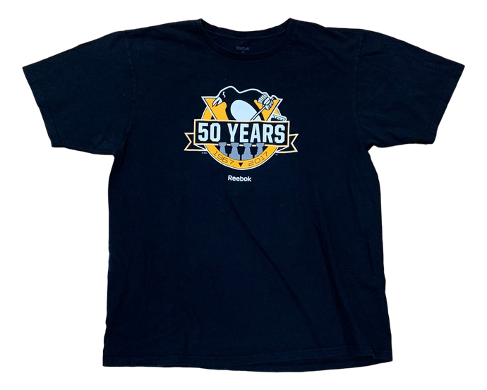 Vintage Pittsburgh Penguins Tee (50th Anniversary) - Extra Large