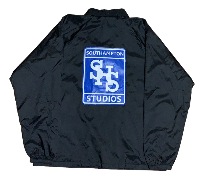 Stamp Logo Windbreaker - Black