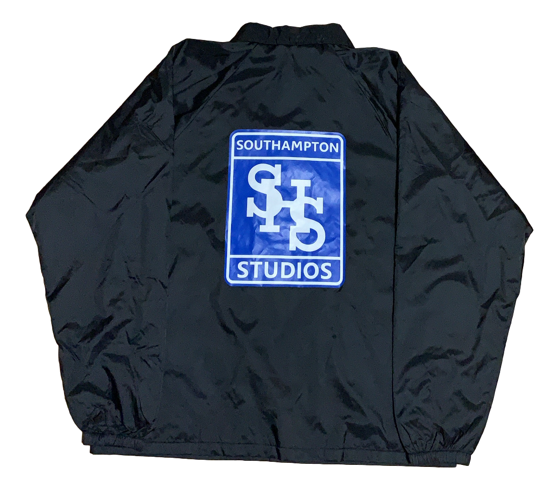 Stamp Logo Windbreaker - Black