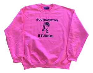 Eye Contact Crewneck - Fuschia