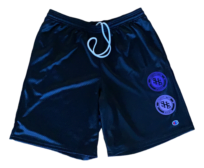 Black Double Logo Short
