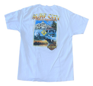 Vintage Harley Davidson Pocket Tee (Surf City)