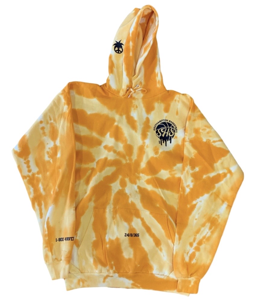 Tie Dye Basketball Hoodie - Yellow