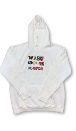 Wash Your Hands Hoodie - White