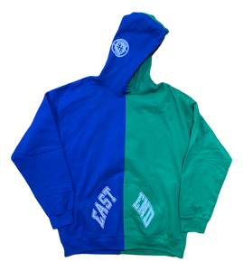 East End Split Hoodie - Blue / Green