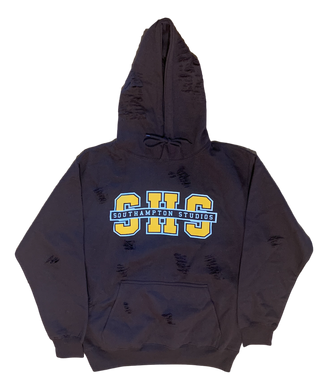 Distressed Studio Hoodie - Brown
