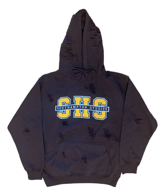 Distressed Studio Hoodie - Brown