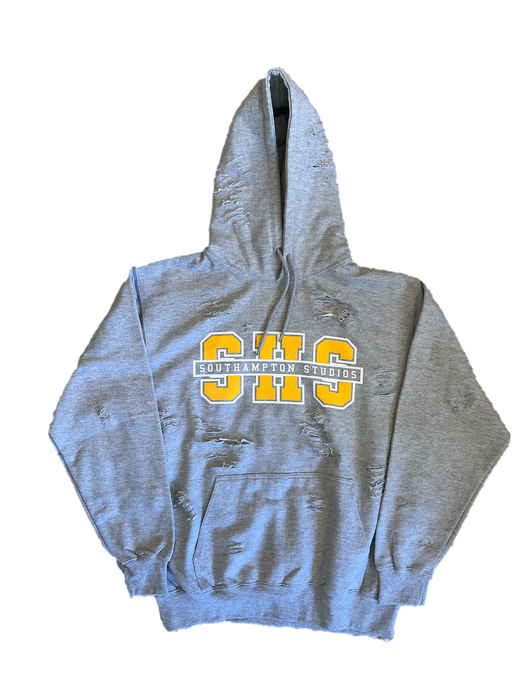 Distressed Studio Hoodie - Grey