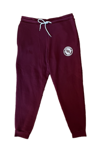 Monogram Joggers - Maroon