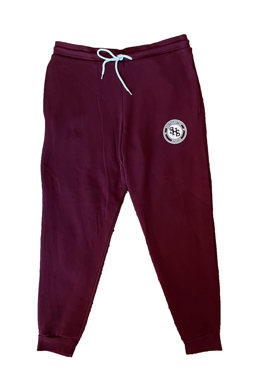 Monogram Joggers - Maroon