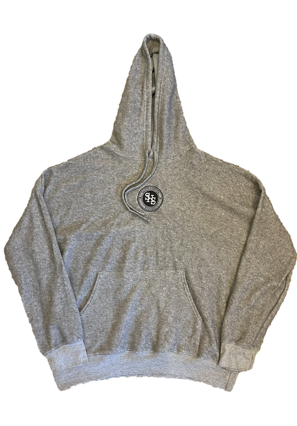 Sueded Fleece Monogram Hoodie - Grey