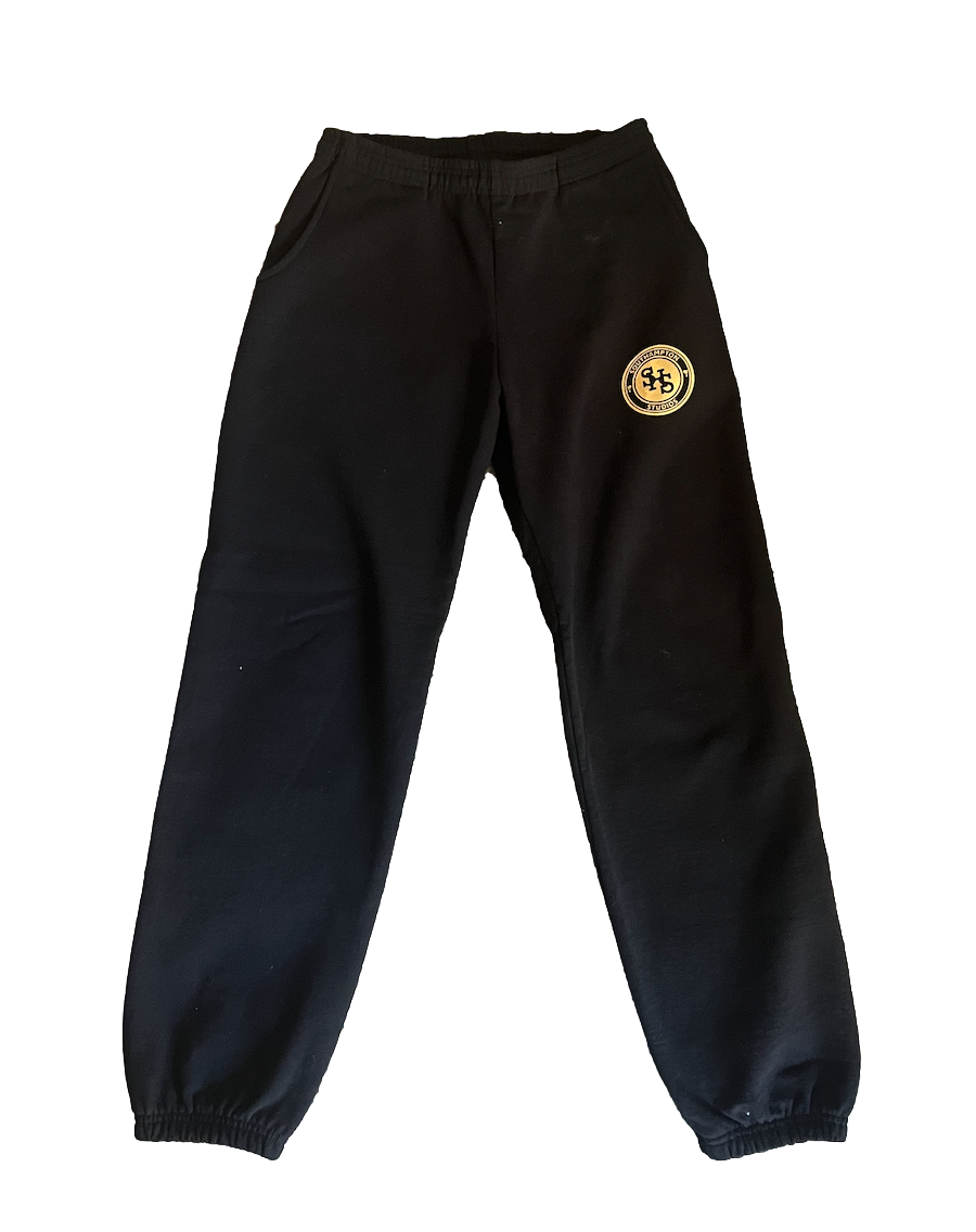 Monogram Logo Sweatpants - Black/Gold