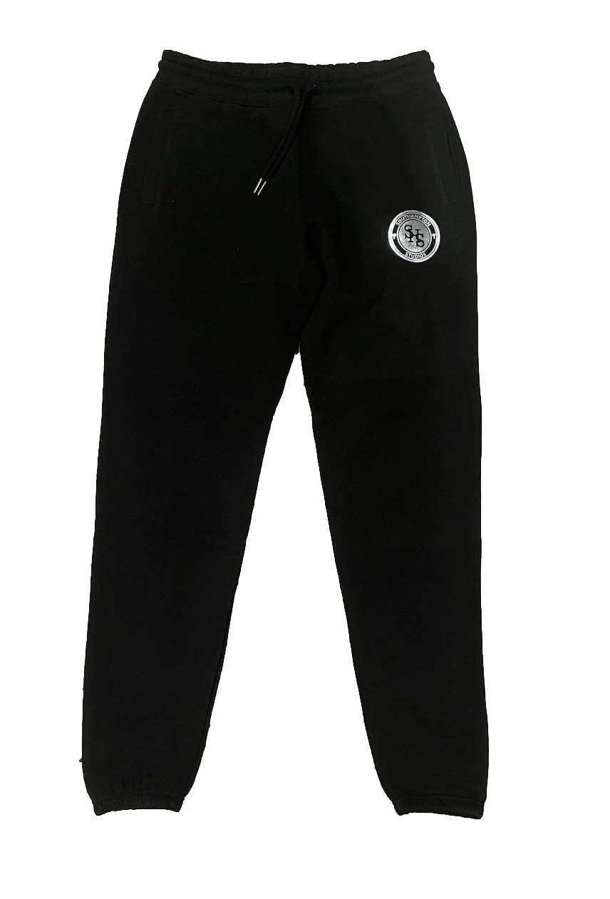 Monogram Logo Sweatpants - Black / Silver