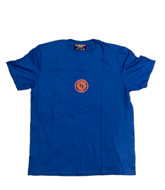 Monogram Logo Tee - Blue / Orange